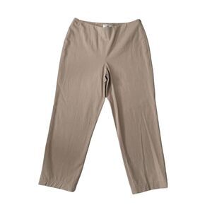 Brunello Cucinelli Womens Pants Crop Pull-On Size‎ 6 Cotton Twill Beige